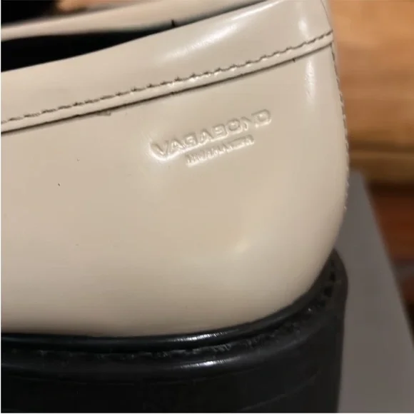 Vagabond NWOT/NWOB Cosmo 2.0 Leather Platform Loafers Sz 10 Women’s in Off White - Picture 5 of 14